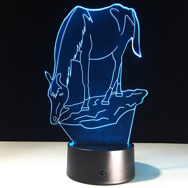 

3D Horse 7 Color Touch Changing Night Light, Transparent