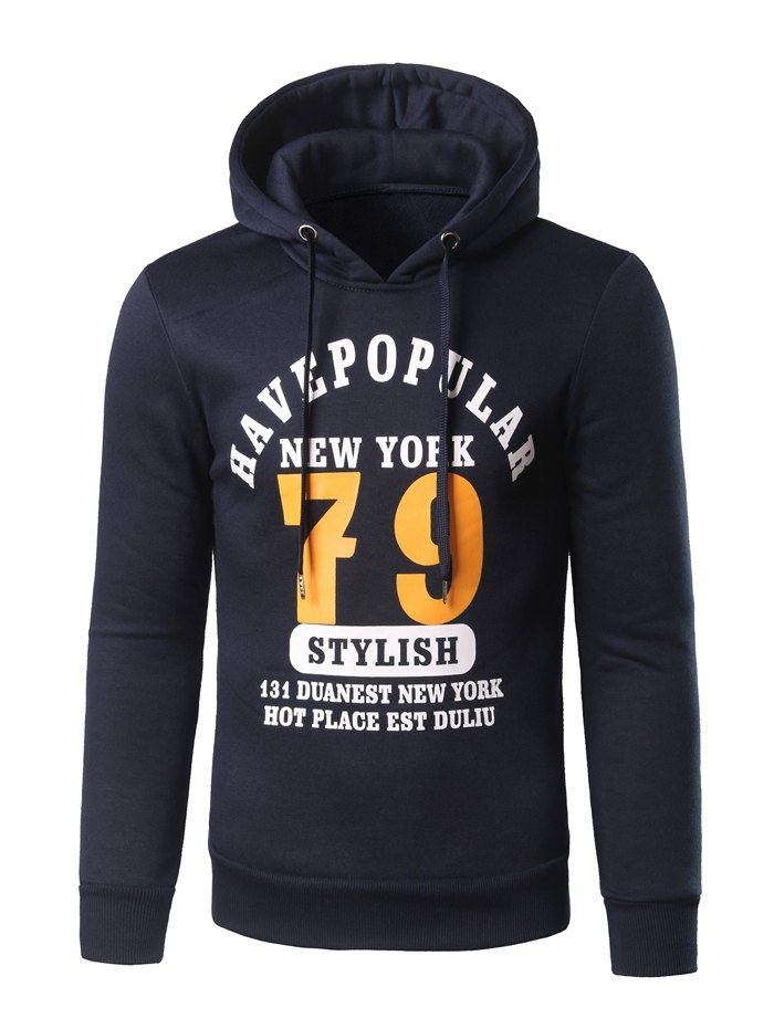 

Slim Fit 79 Print Pullover Hoodie, Cadetblue