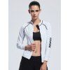 Zipper Bodycon Yoga Jacket - Blanc XL