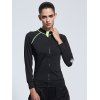 Zipper Bodycon Yoga Jacket - Noir XL