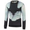 Ras du cou Wing 3D Printed Sweatshirt - Noir L