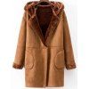 Manteau Faux Shearling avec poches - Camel M