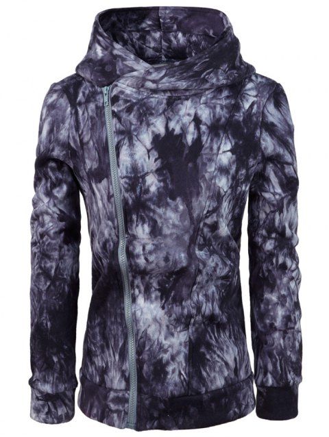 Sweat effet tie-dye avec zip asymétrique 