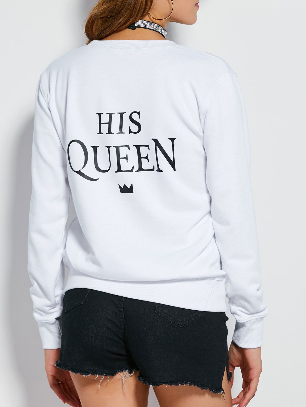 

His Queen Graphic Sweatshirt, White