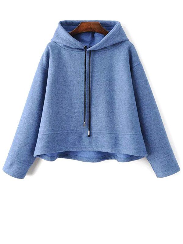 

Drawstring Trapeze Hoodie, Light blue