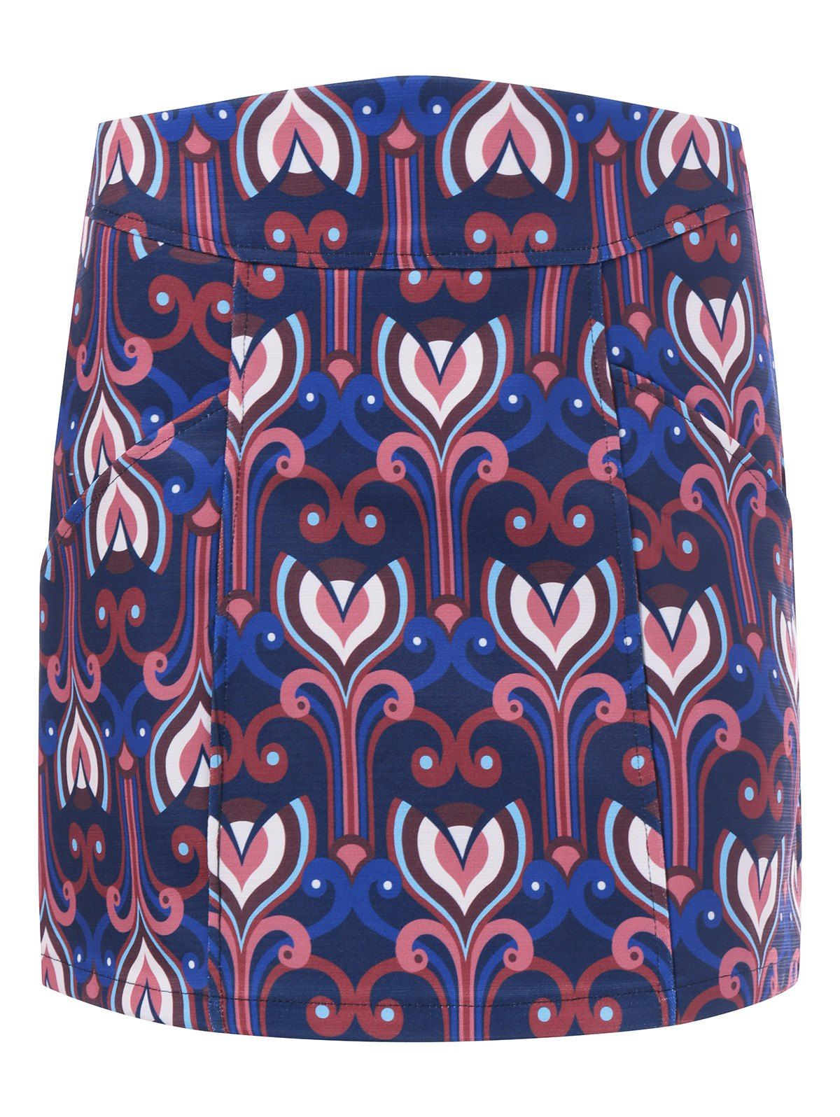 

Tribe Print High Waist A Line Skirt, Colormix