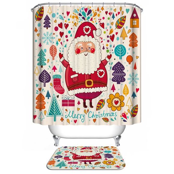 Rideau de douche Imperméable Coloré Joyeux Noel  pour Salle de bain - coloré 