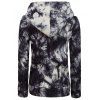 Sweat effet tie-dye avec zip asymétrique - Noir S