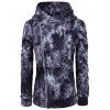 Sweat effet tie-dye avec zip asymétrique - Pourpre 2XL