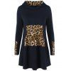 Robe à capuche poche leopard Kangourou - Noir M