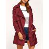 Manteau long Epaulet Wrap - Rouge vineux 2XL