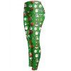 Jambières de cheville avec motif cadeaux de Noël - Vert XL