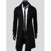 Manteau à Col Tailleur avec Poches Latérales - Noir L