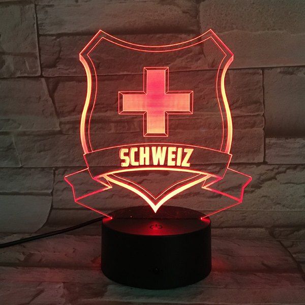 

3D Medal 7 Color Touch Changing Night Light, Transparent