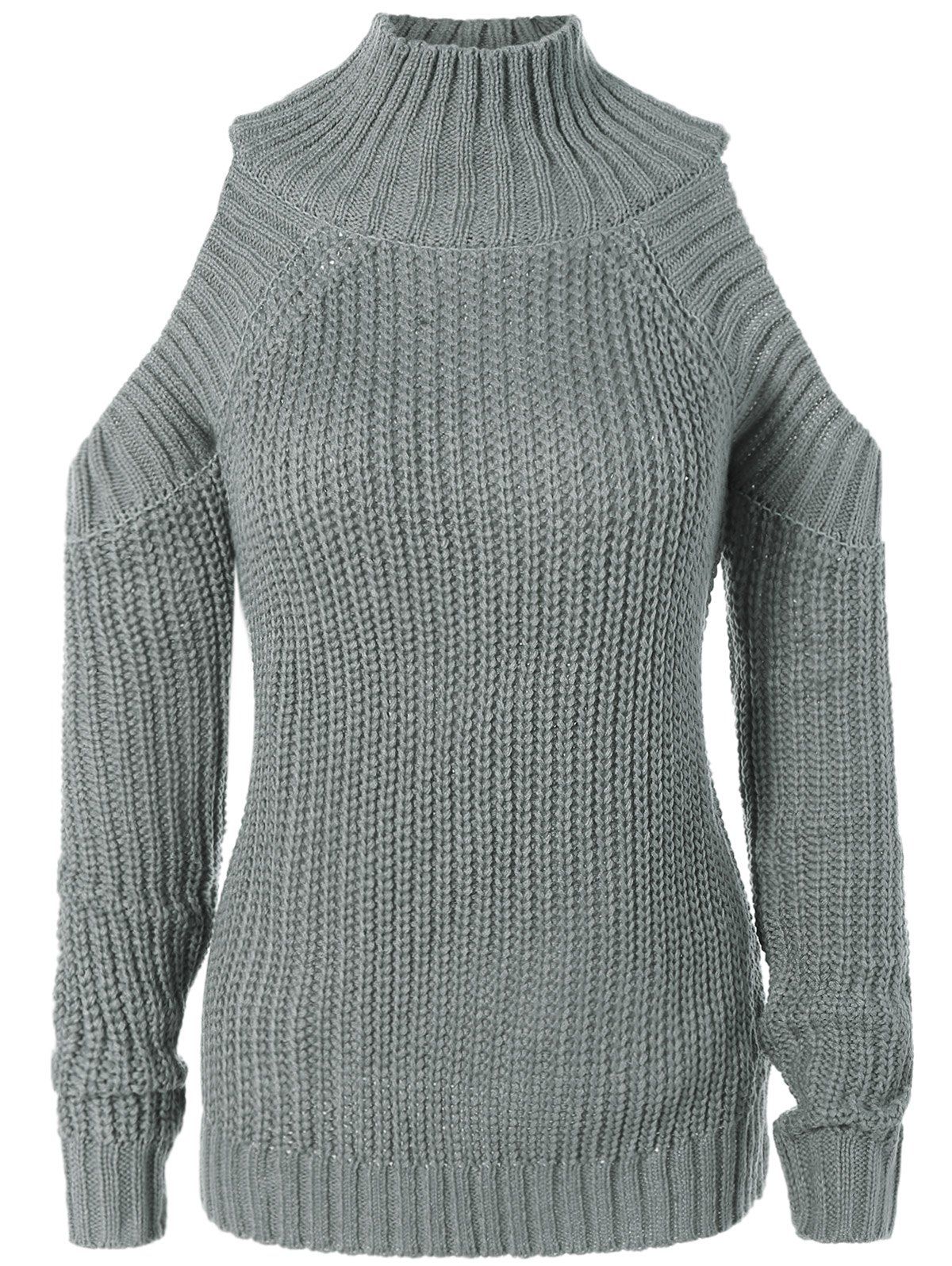 

Cut Out Chunky Sweater, Gray