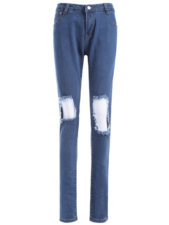 Blue-jeans déchiré - Bleu S
