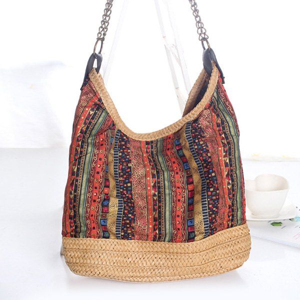boho straw bag