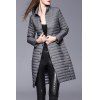 Buttoned Padded Coat - GRAY XL