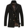 Manteau en laine zippé ,boutonnage unique ,col tailleur - Noir M