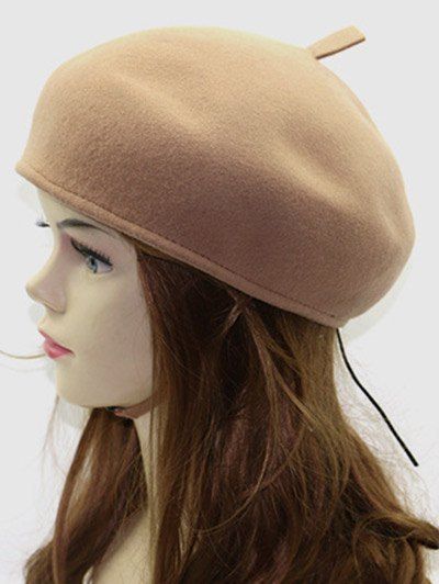 

Winter Warm Wool Beret French Hat, Khaki