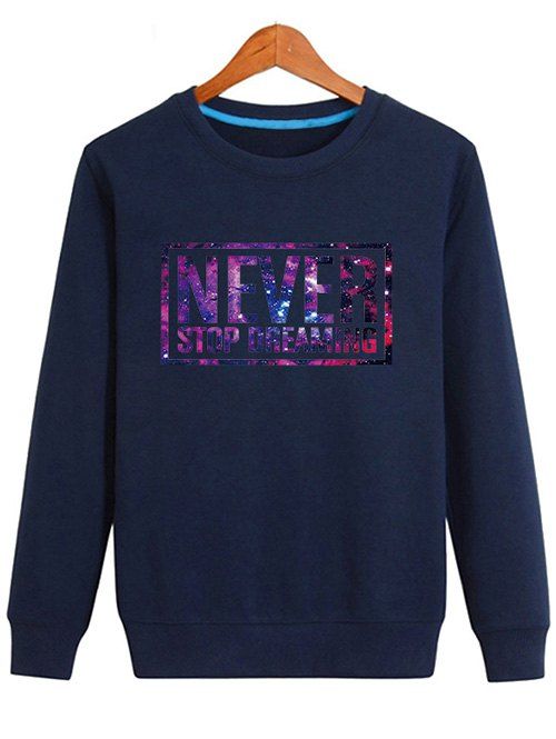 

Galaxy Letter Long Sleeve Sweatshirt, Cadetblue