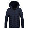 Veste à fermeture éclair matelassé de coton à capuche en taille seyante - Cadetblue 2XL