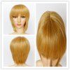 Court Couleur mixte Side Bang perruque de cheveux synthétiques de mousseux femmes - multicolore 