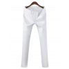 Pantalon casual avec poches simples et zip - Blanc 32