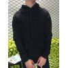 Kink design Knitting Splicing capuche Hoodie manches longues - Noir S