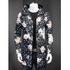 Manteau à capuche zippé avec doublure à fleurs imprimées - Floral XL