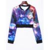Zippered Up Galaxy Sweatshirt recadrée - multicolore M