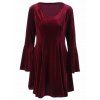 velvet maxi dress long sleeve fit and flare