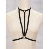 Bijoux de corps bondage forme soutiens-gorge harnais géométriques - Noir 