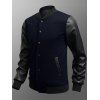 Blouson col rond poches intérieures - Bleu profond 2XL