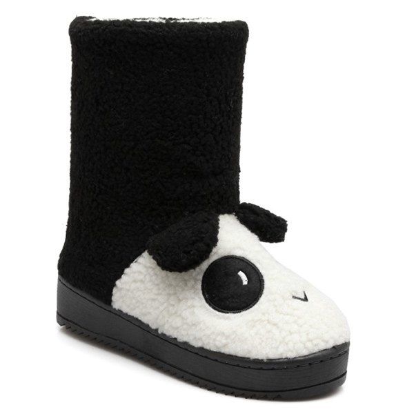 

Flock Panda Patten Snow Boots, Black