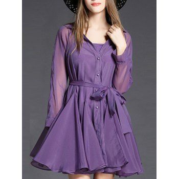 Long Sleeve Dress with Cami Dress