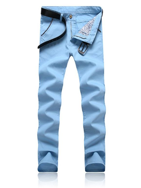 Pantalon cône zippé éffilé avec poches - Azur 32