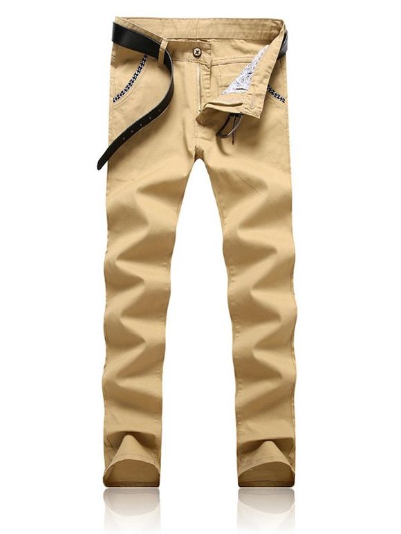 Pantalon cône zippé éffilé avec poches - Kaki 29