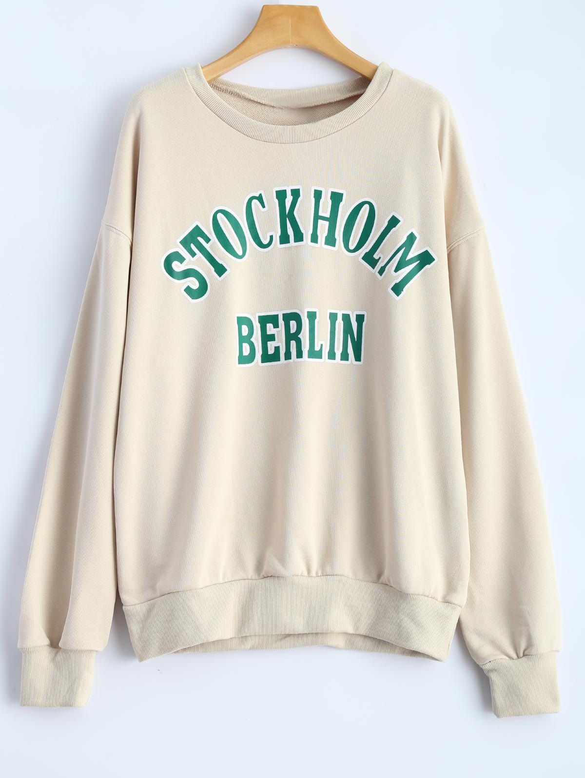

Bat-Wing Sleeve Letter Loose Sweatshirt, Off-white