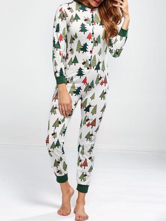 Pyjama combinaison de Noël - Vert L