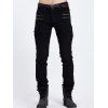 Jeans biker zippé moulant avec poche - Noir M