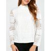 Chemise à crochet insérée de dentelle - Blanc M