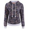 sweatshirt à cordon de serrage et à capuchon en motif à camouflage parallèle - Camouflage 2XL
