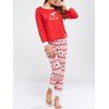 Pyjamas imprimé cref de Noël - Rouge XL