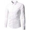 Button Up Chest Plaine Pocket Shirt - Blanc 2XL