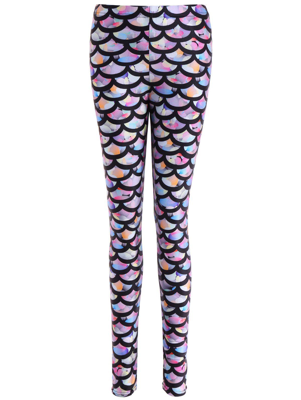 

Colorful Scale Print Leggings, Colormix