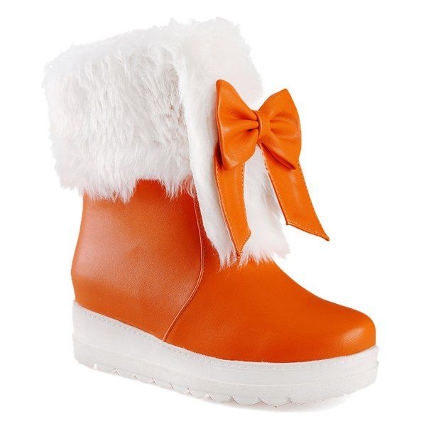 fuzzy platform boots