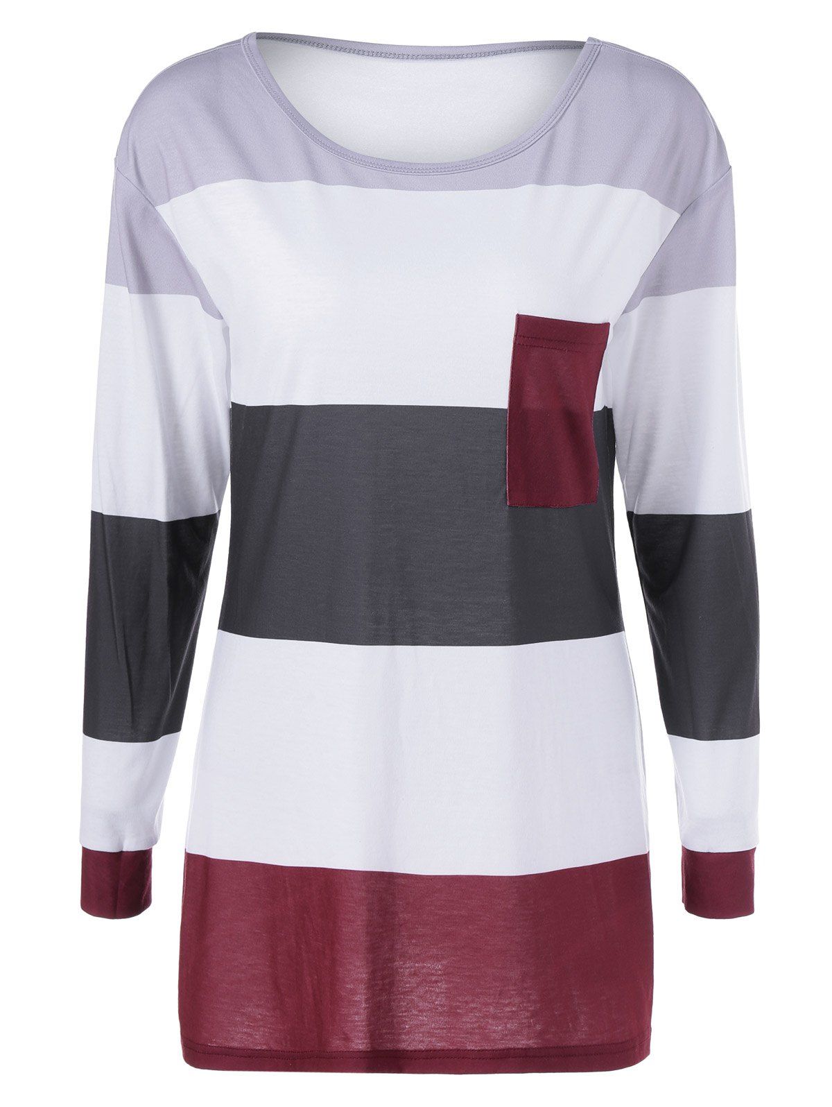 

Striped Single Pocket Tee, Stripe