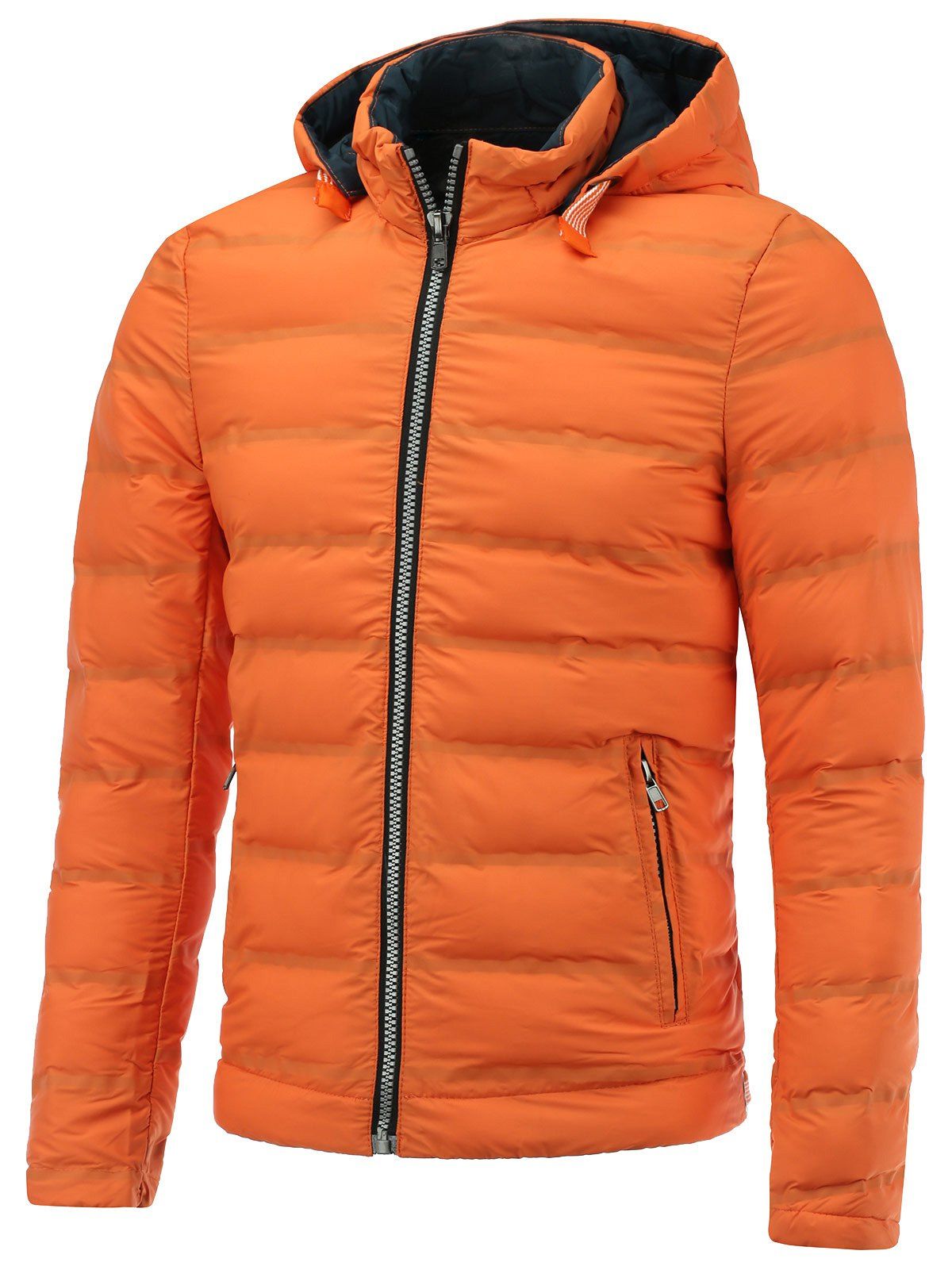 

Zip Up Hooded Padded Jacket, Orange