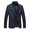 Zip Up Stand Collar Side Pocket Veste matelassée - Bleu profond 2XL